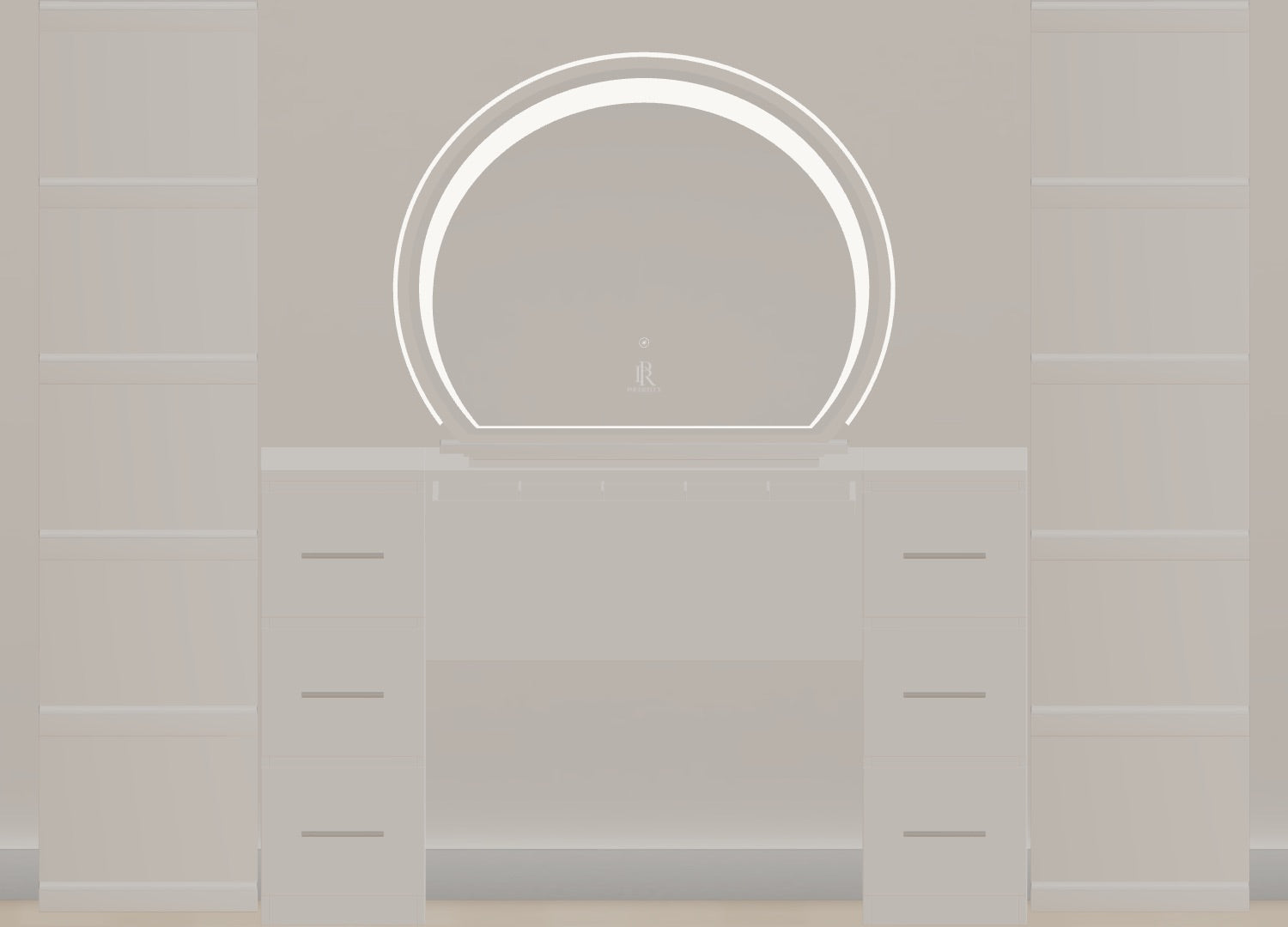 Individueller Schminktisch | 140cm Pearl White