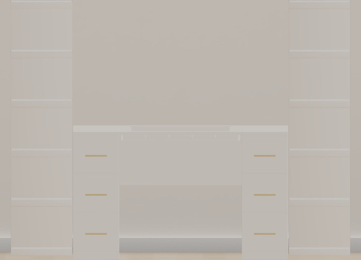 Individueller Schminktisch | 140cm Pearl White