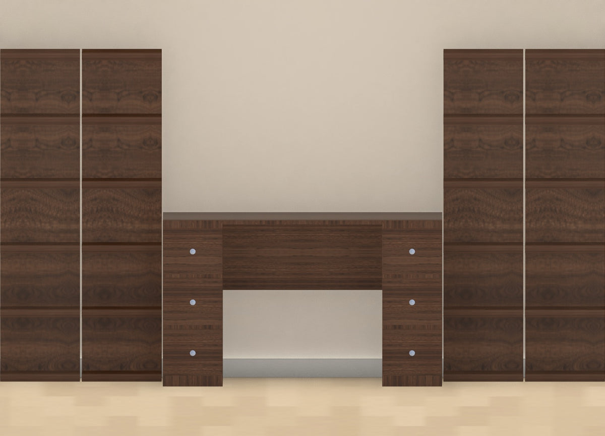 Individueller Schminktisch | {Breite} Mocha Wood